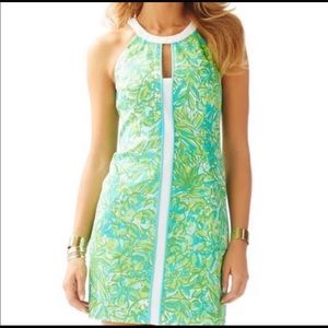 Lilly Pulitzer Pearl Shift Dress: Green Parrot